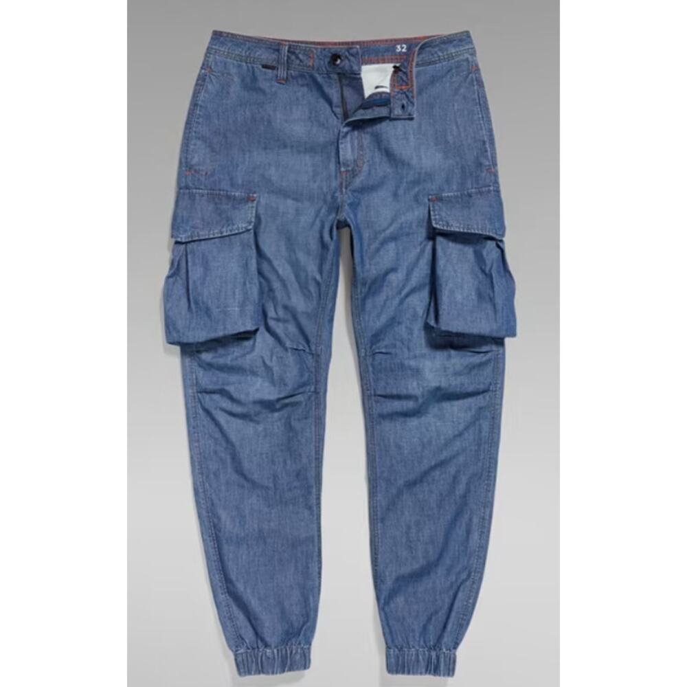 G-Star RAW PREMIUM COMBAT CARGO TRAINER in faded ionic blue Size 27 NWT